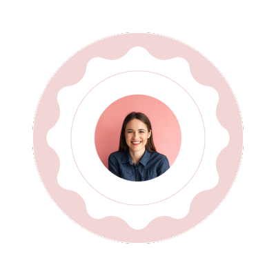 Beige Light Pink Flower Circle Twitter Profile Picture
